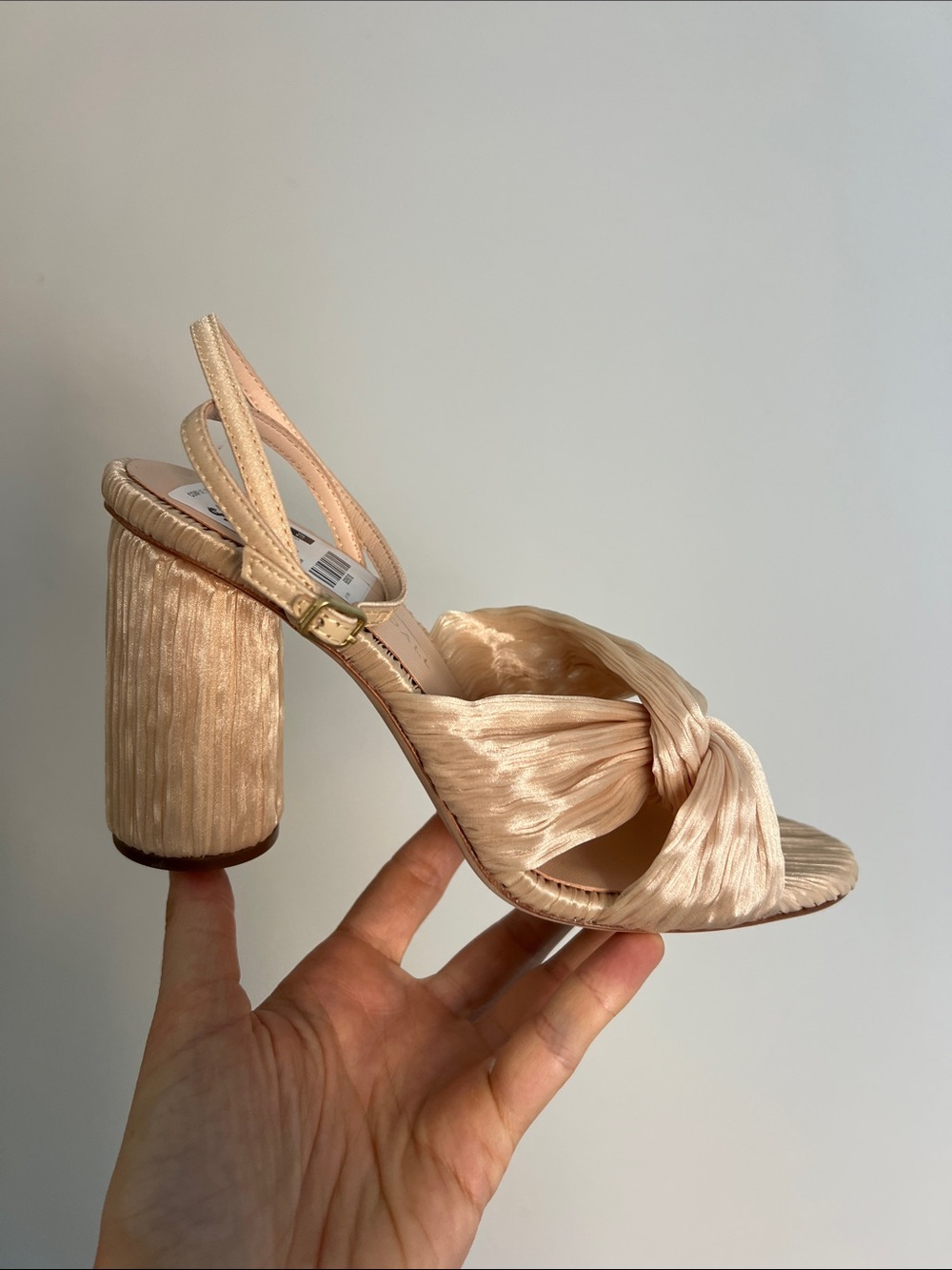 Loeffler Randall Reed Almond Pleated Twist Block Heels - Picture 7 of 10